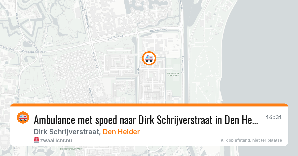 Ambulance met spoed naar Dirk Schrijverstraat in Den Helder — 21 apr 2026