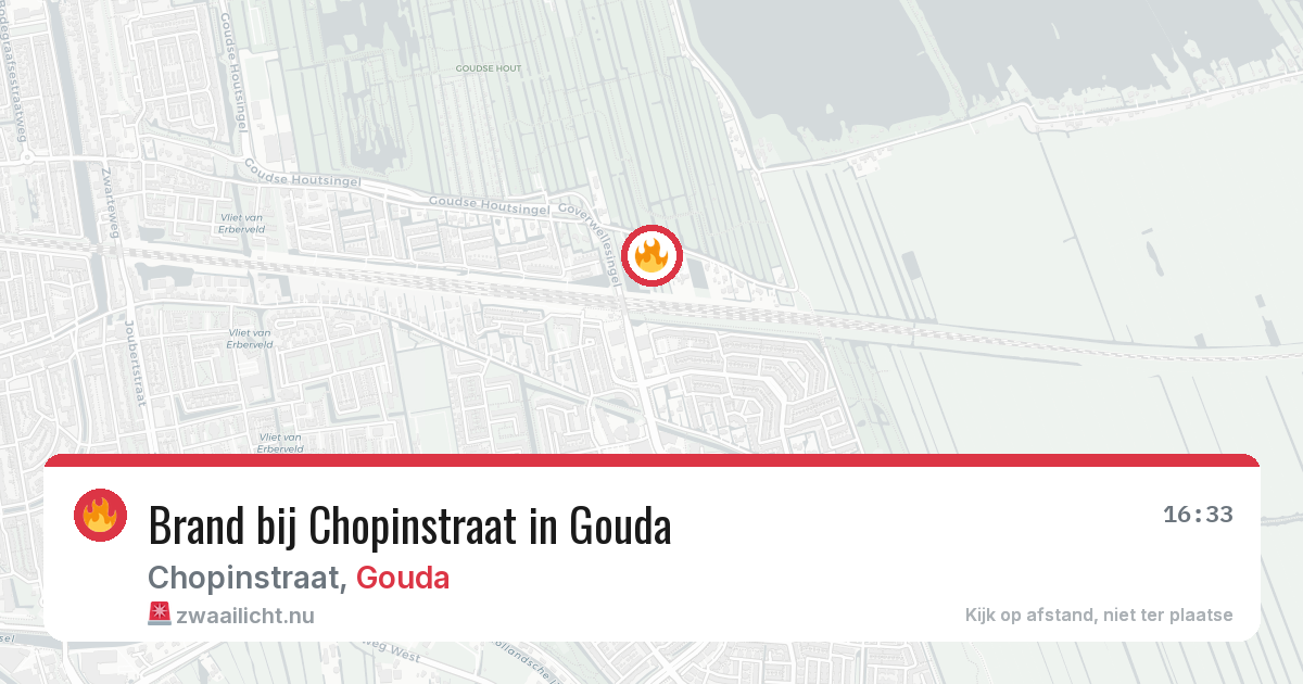 Brand bij Chopinstraat in Gouda — 19 jul 2026