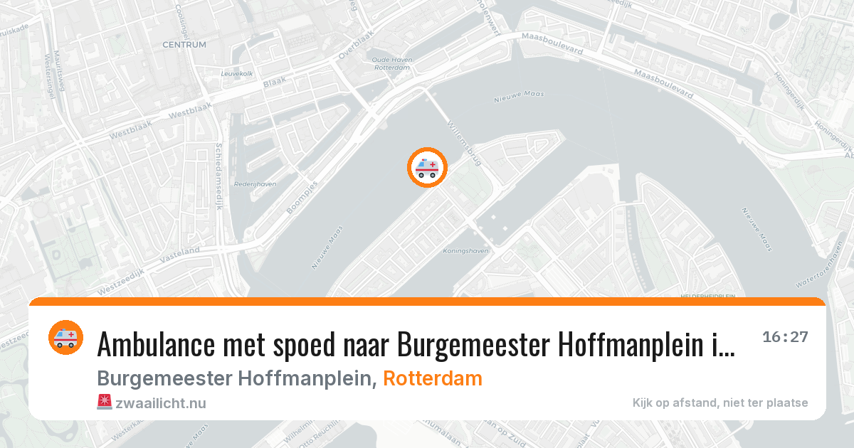 Ambulance met spoed naar Burgemeester Hoffmanplein in Rotterdam — 6 jun 2026