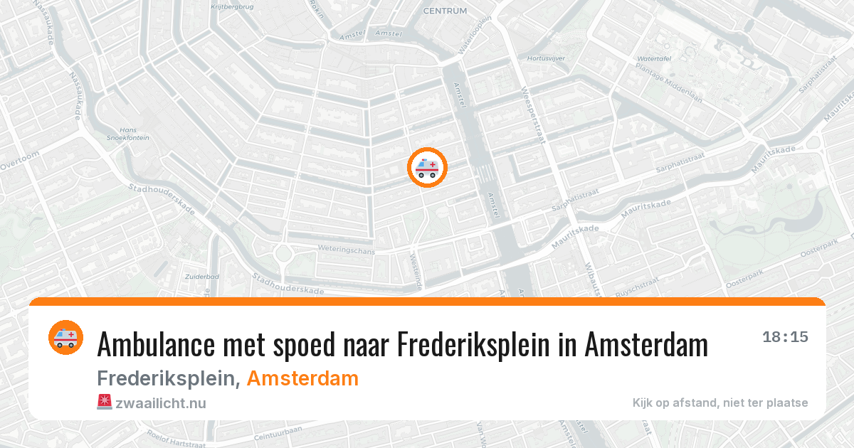 Ambulance met spoed naar Frederiksplein in Amsterdam — 7 mei 2026