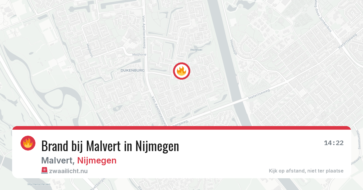 Brand bij Malvert in Nijmegen — 25 jul 2026