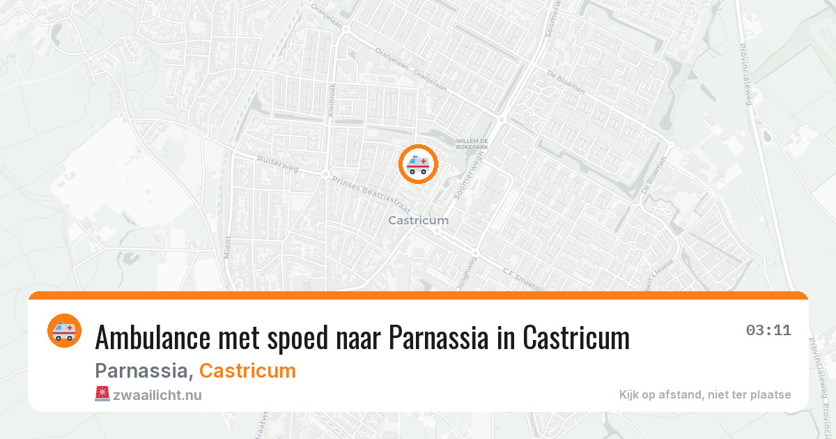 Ambulance met spoed naar Parnassia in Castricum — 12 jul 2026