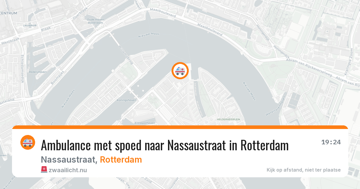 Ambulance met spoed naar Nassaustraat in Rotterdam — 13 jul 2026