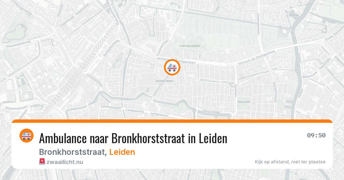Ambulance naar Bronkhorststraat in Leiden — 22 jul 2026