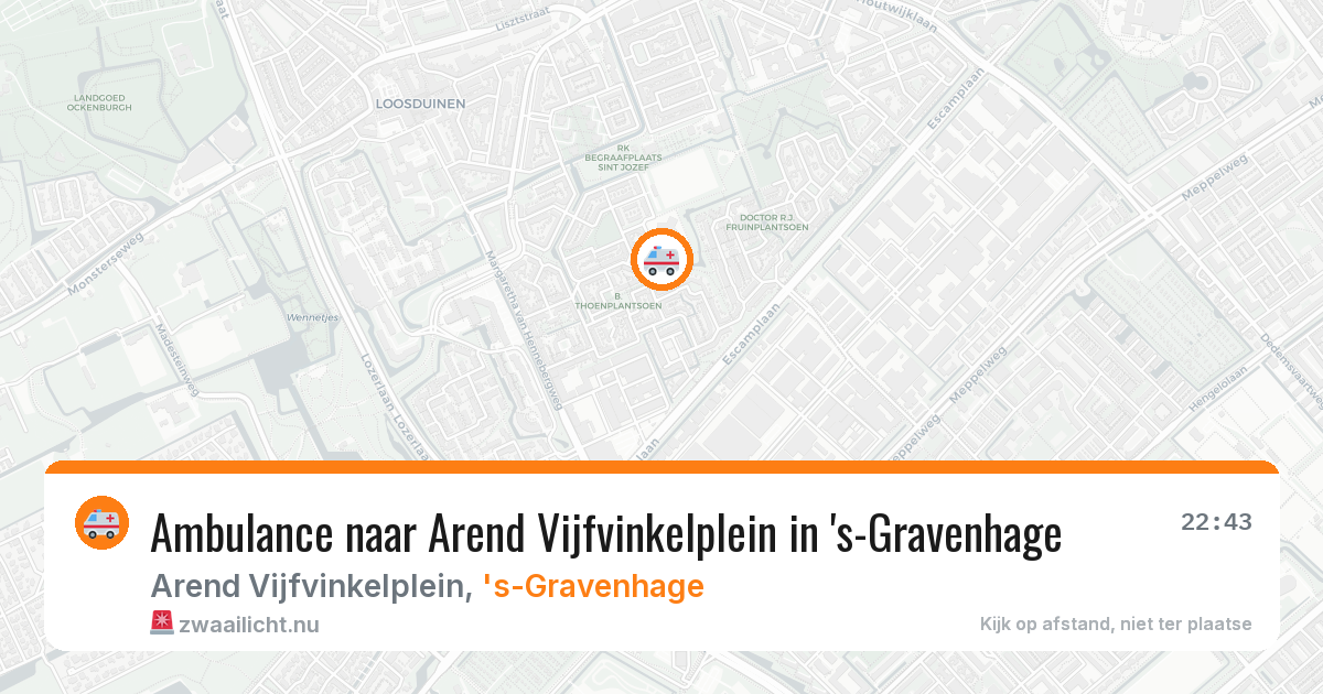 Ambulance naar Arend Vijfvinkelplein in 's-Gravenhage — 15 jul 2026