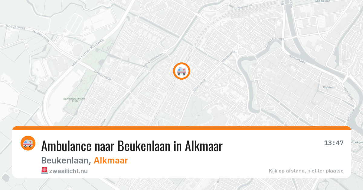 Ambulance naar Beukenlaan in Alkmaar — 21 mrt 2026