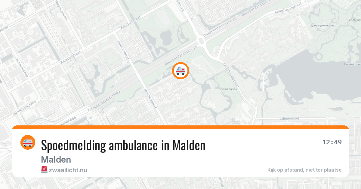 Spoedmelding ambulance in Malden — 30 jan 2026