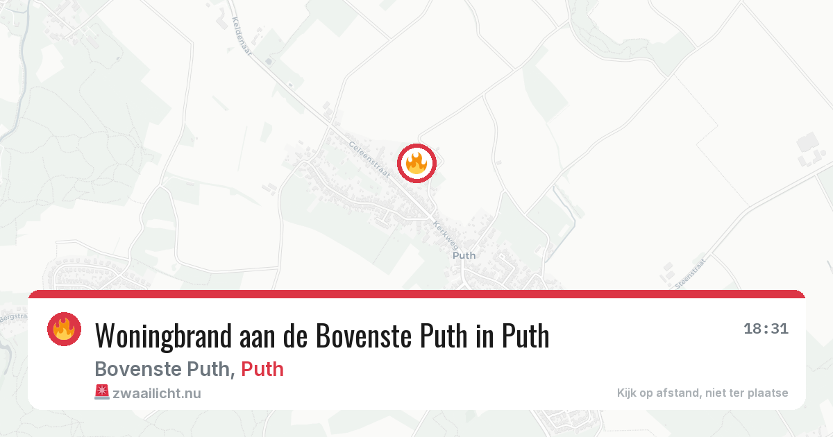 Woningbrand aan de Bovenste Puth in Puth — 11 mrt 2026