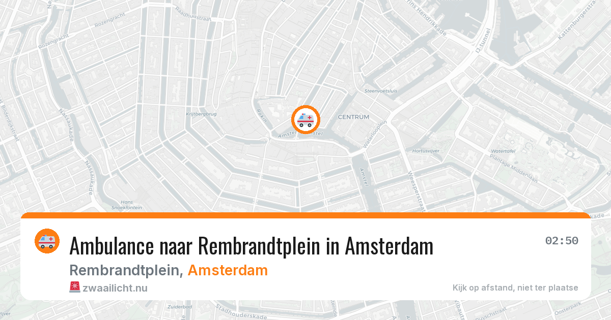 Ambulance naar Rembrandtplein in Amsterdam — 23 mei 2026