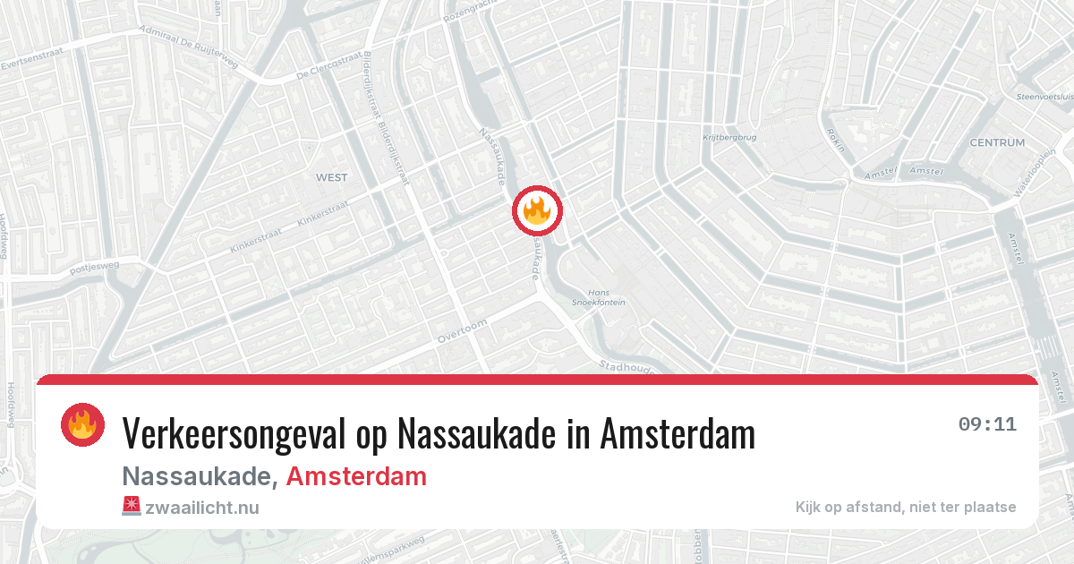Verkeersongeval op Nassaukade in Amsterdam — 1 jun 2026