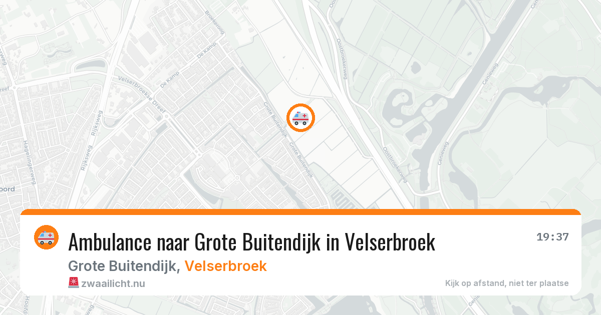 Ambulance naar Grote Buitendijk in Velserbroek — 24 jul 2026
