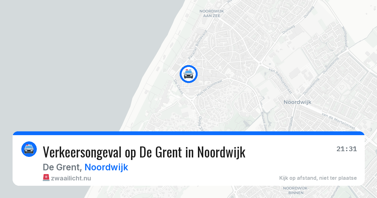 Verkeersongeval op De Grent in Noordwijk — 25 jul 2026