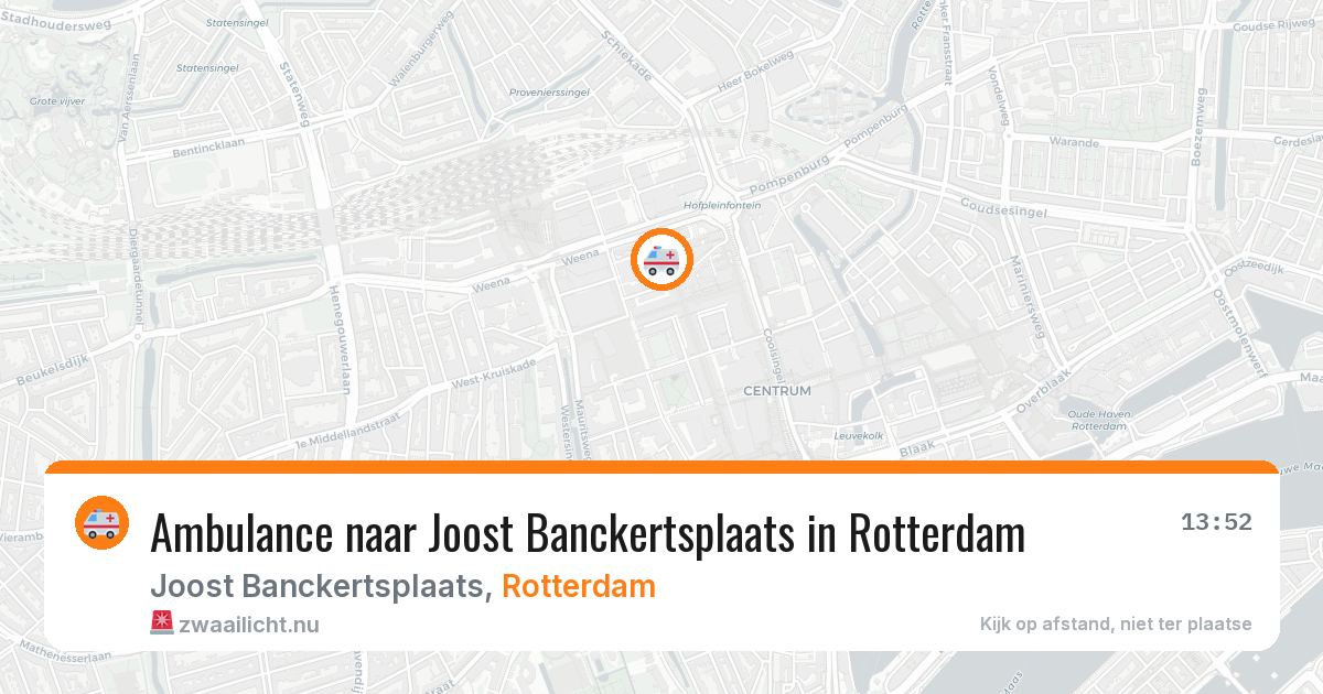 Ambulance naar Joost Banckertsplaats in Rotterdam — 7 jun 2026