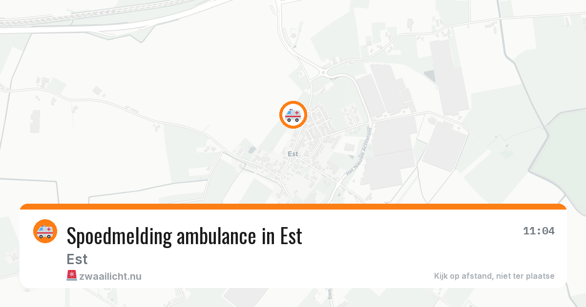 Spoedmelding ambulance in Est — 22 feb 2026