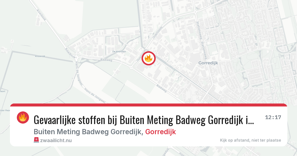 Gevaarlijke stoffen bij Buiten Meting Badweg Gorredijk in Gorredijk — 10 apr 2026