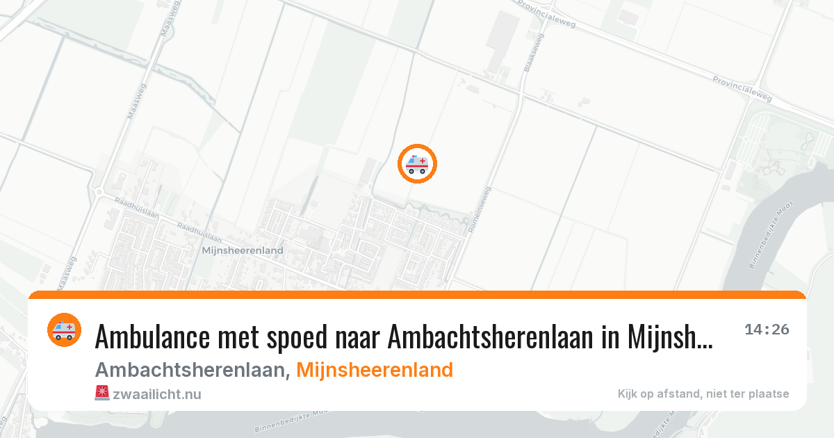 Ambulance met spoed naar Ambachtsherenlaan in Mijnsheerenland — 18 jul 2026