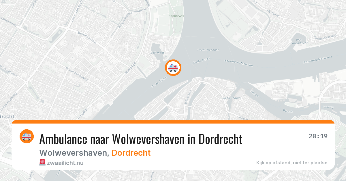 Ambulance naar Wolwevershaven in Dordrecht — 11 jul 2026
