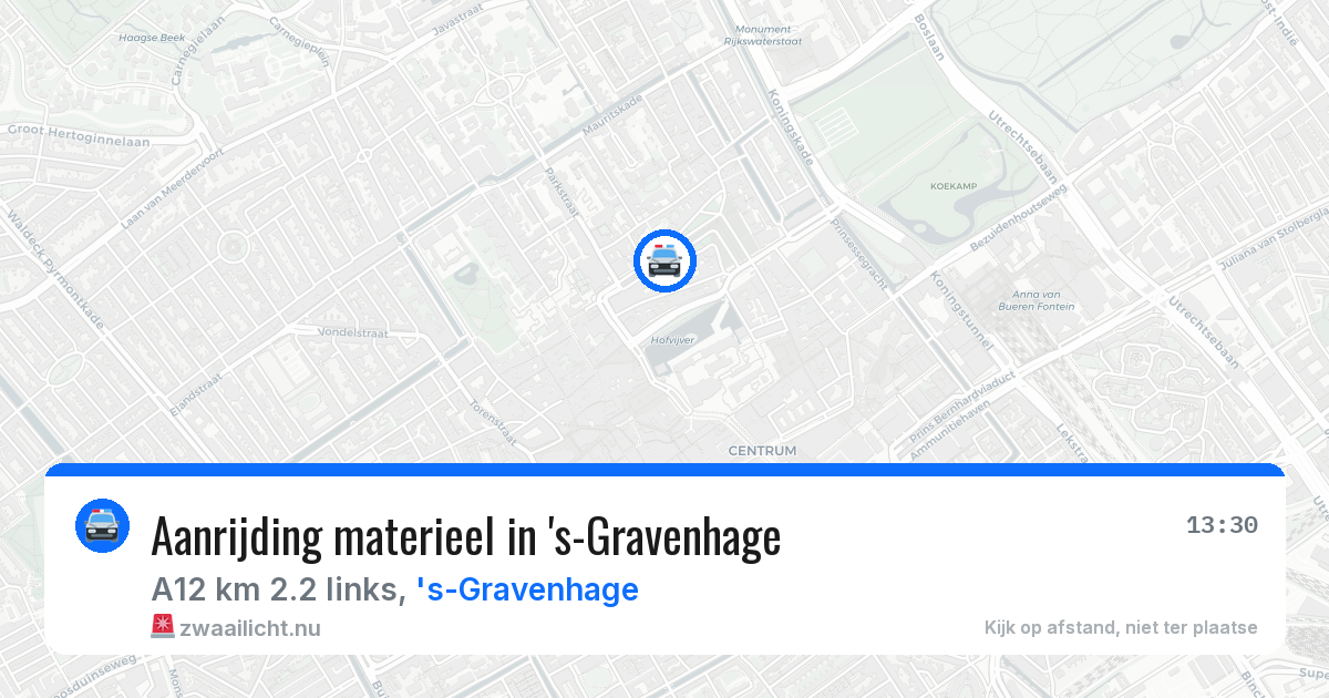 Aanrijding materieel in 's-Gravenhage — 4 jun 2026
