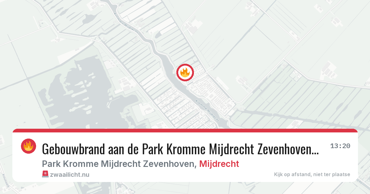 Gebouwbrand aan de Park Kromme Mijdrecht Zevenhoven in Mijdrecht — 22 jan 2026