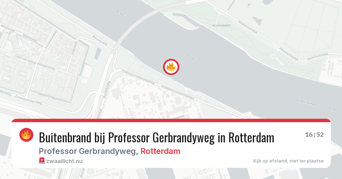Buitenbrand bij Professor Gerbrandyweg in Rotterdam — 9 jul 2026