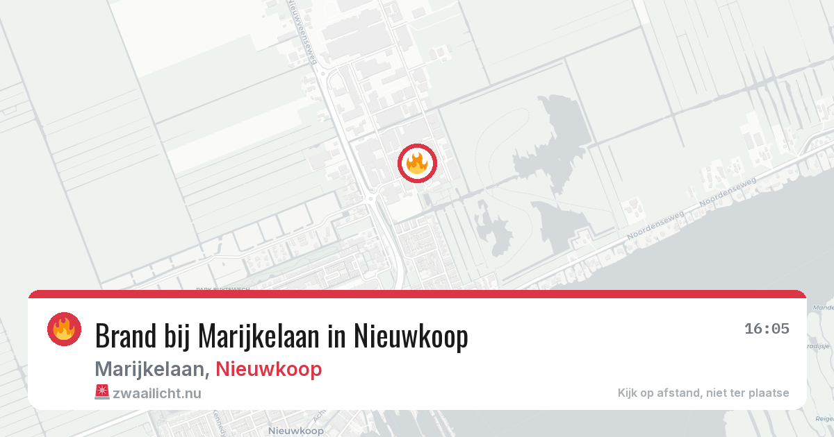 Brand bij Marijkelaan in Nieuwkoop — 1 jun 2026