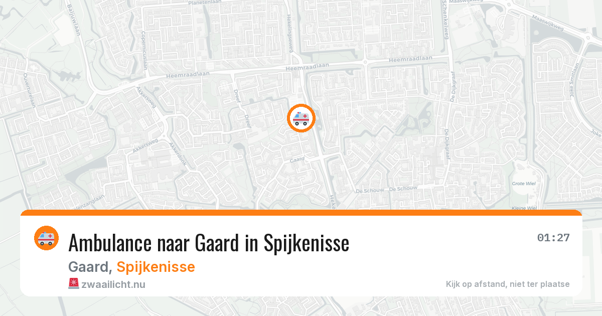 Ambulance naar Gaard in Spijkenisse — 20 jul 2026