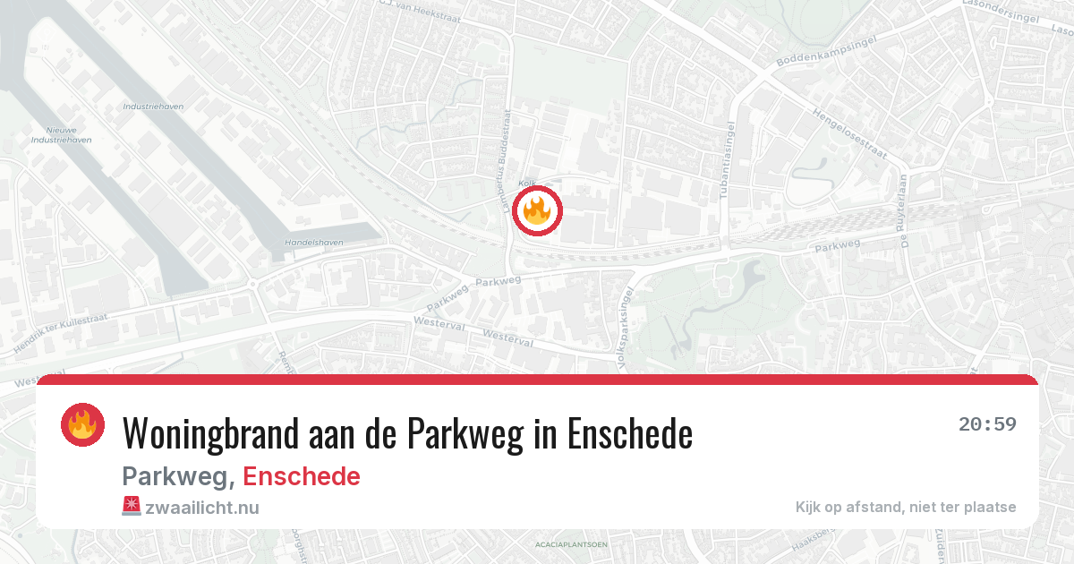 Woningbrand aan de Parkweg in Enschede — 11 jul 2026