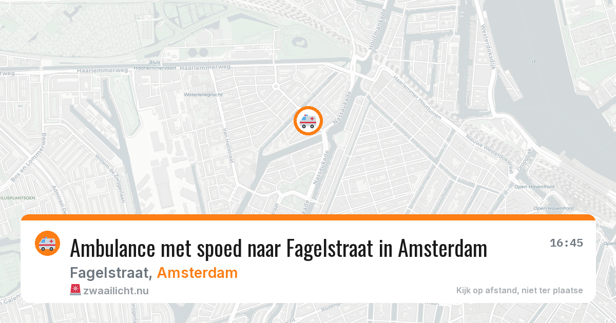 Ambulance met spoed naar Fagelstraat in Amsterdam — 15 mei 2026