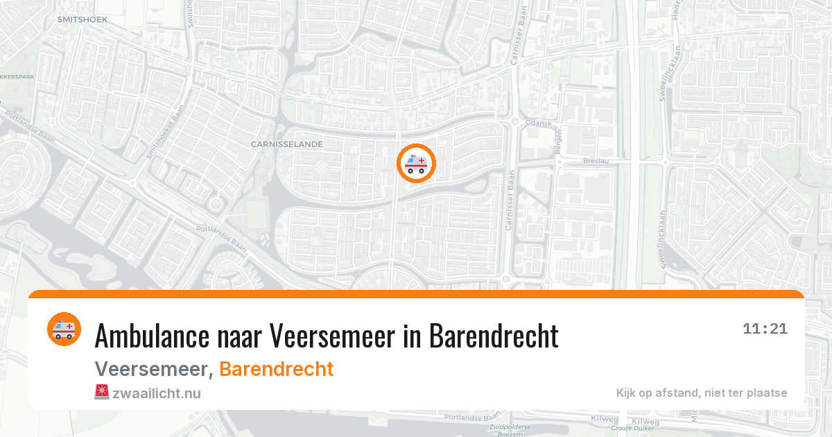 Ambulance naar Veersemeer in Barendrecht — 22 jul 2026