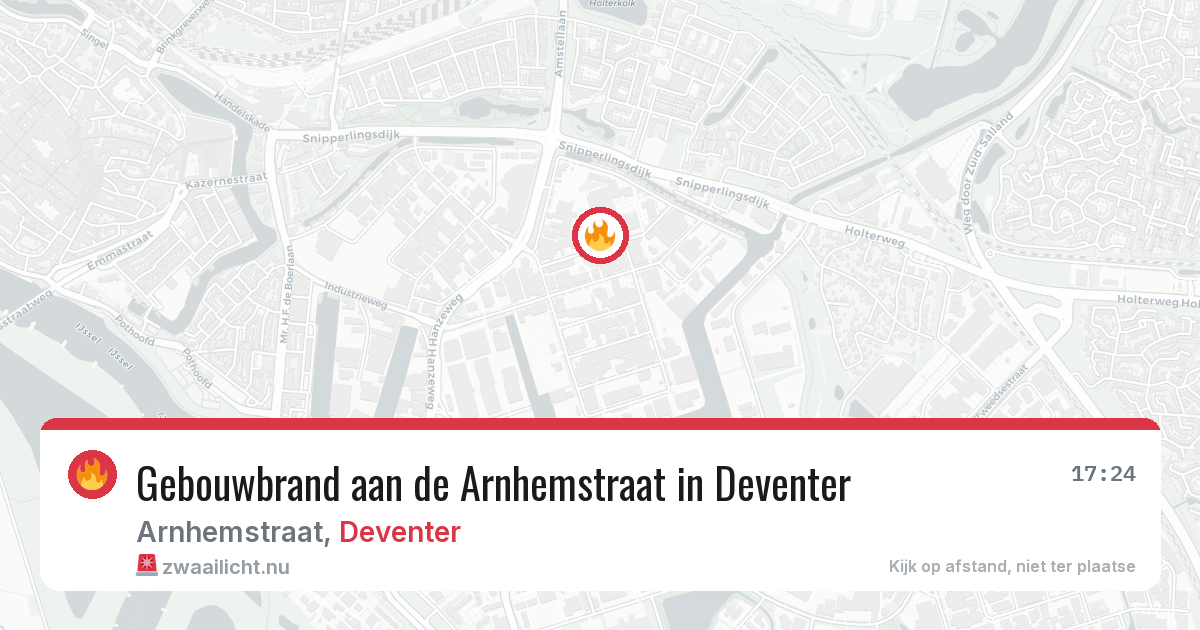 Gebouwbrand aan de Arnhemstraat in Deventer — 15 mei 2026