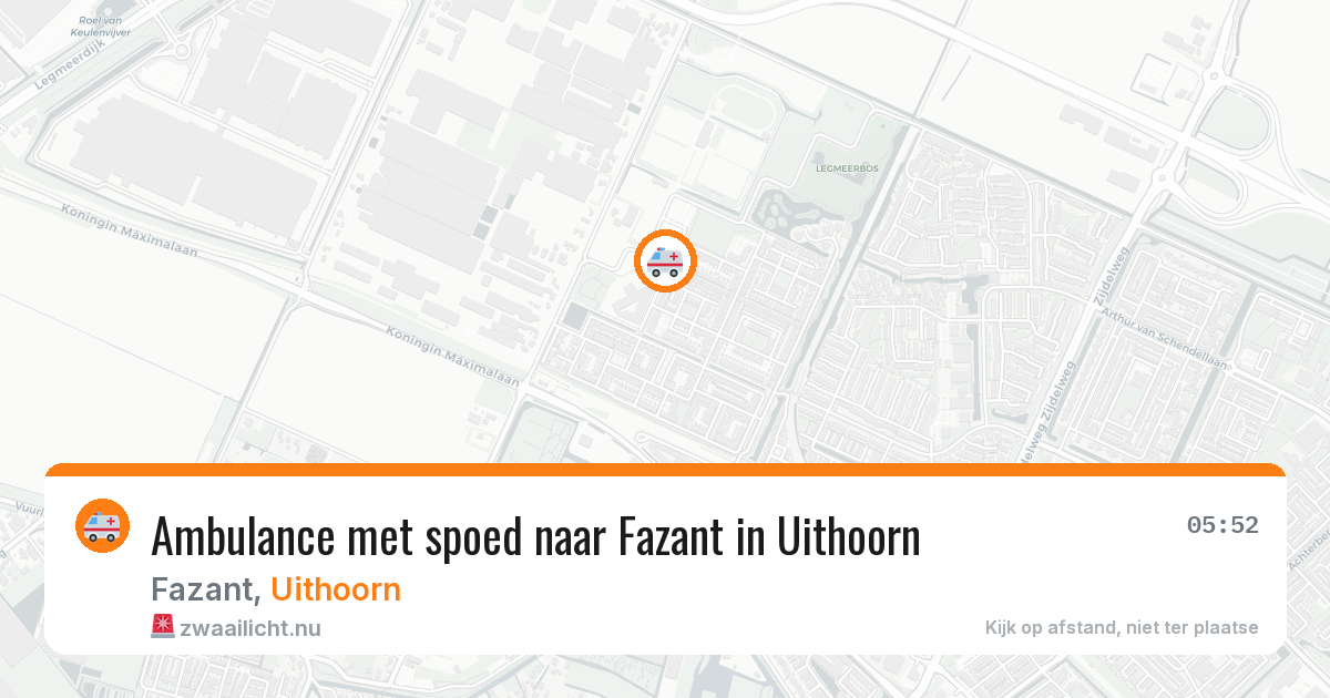 Ambulance met spoed naar Fazant in Uithoorn — 20 jul 2026