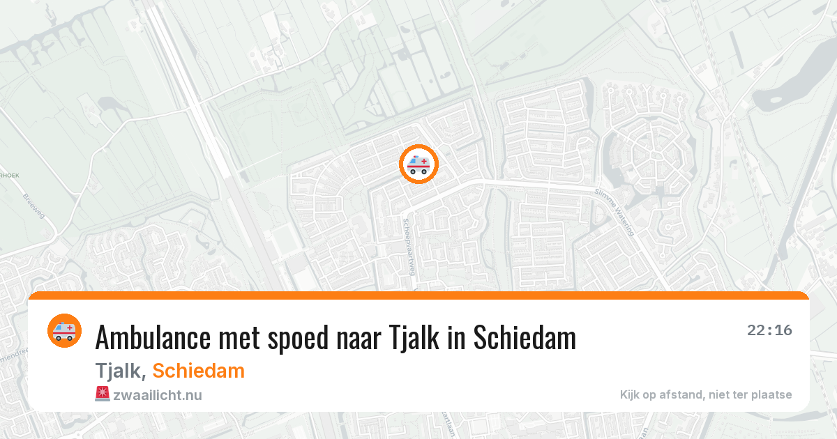 Ambulance met spoed naar Tjalk in Schiedam — 17 jul 2026