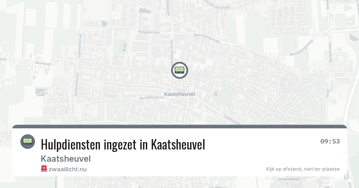 Hulpdiensten ingezet in Kaatsheuvel — 12 apr 2026 | 🚨 Zwaailicht.nu