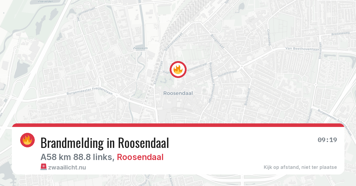 Brandmelding in Roosendaal — 17 jul 2026