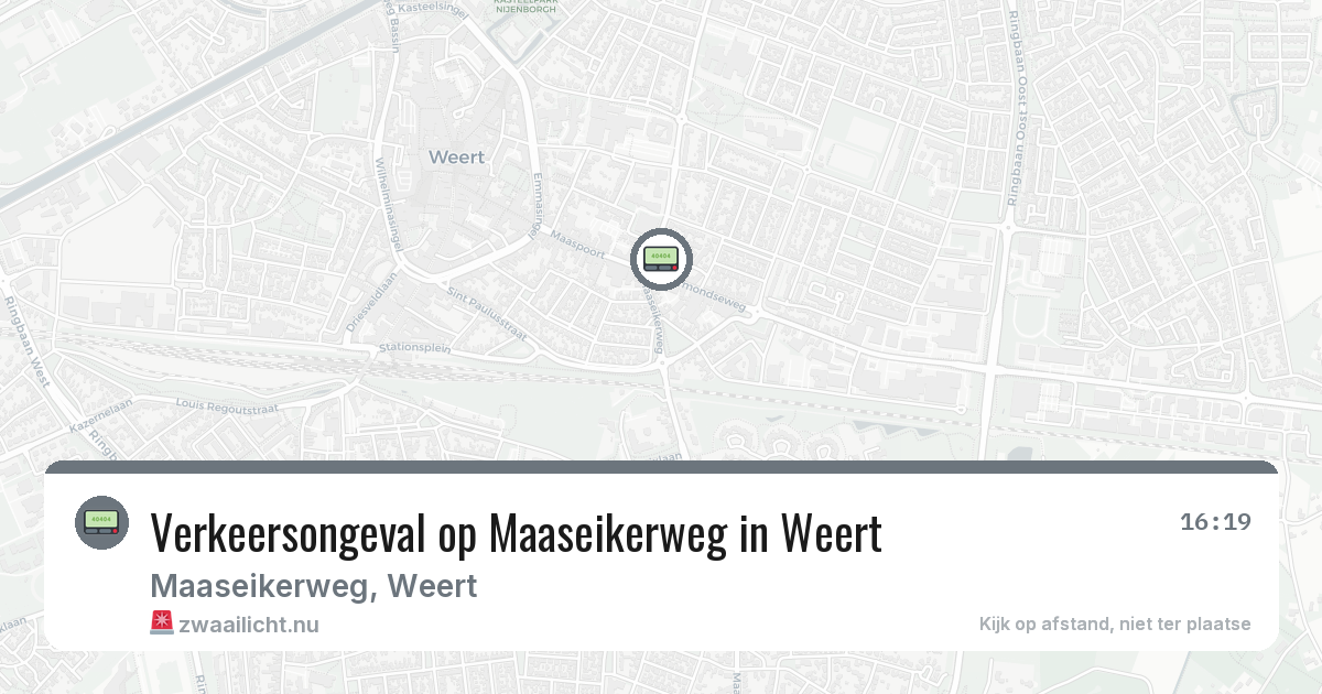 Verkeersongeval op Maaseikerweg in Weert — 6 mei 2026