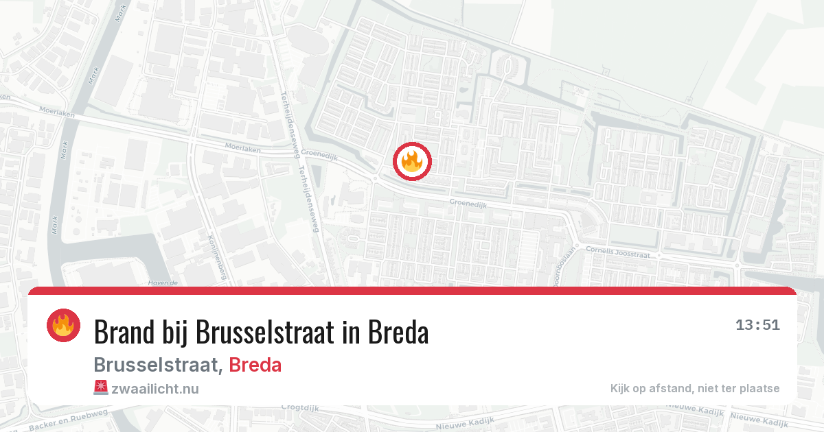 Brand bij Brusselstraat in Breda — 13 jul 2026