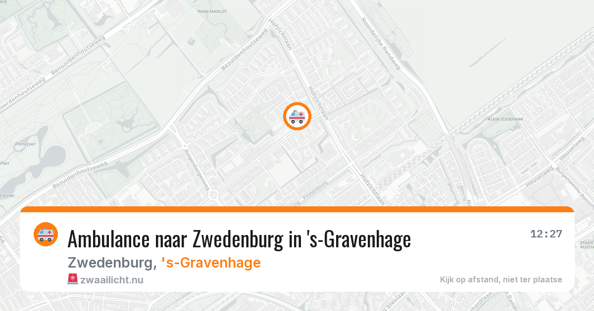 Ambulance naar Zwedenburg in 's-Gravenhage — 21 jul 2026