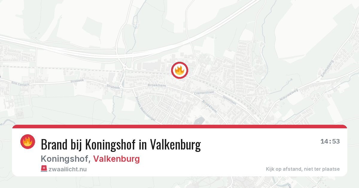 Brand bij Koningshof in Valkenburg — 22 mei 2026