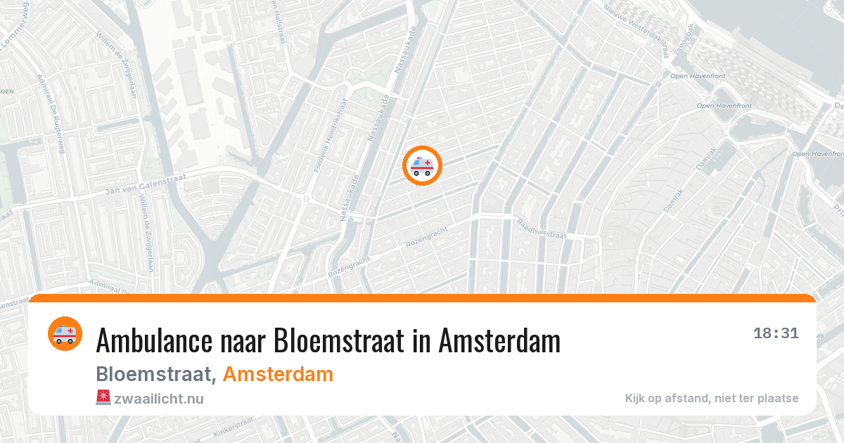 Ambulance naar Bloemstraat in Amsterdam — 12 jul 2026