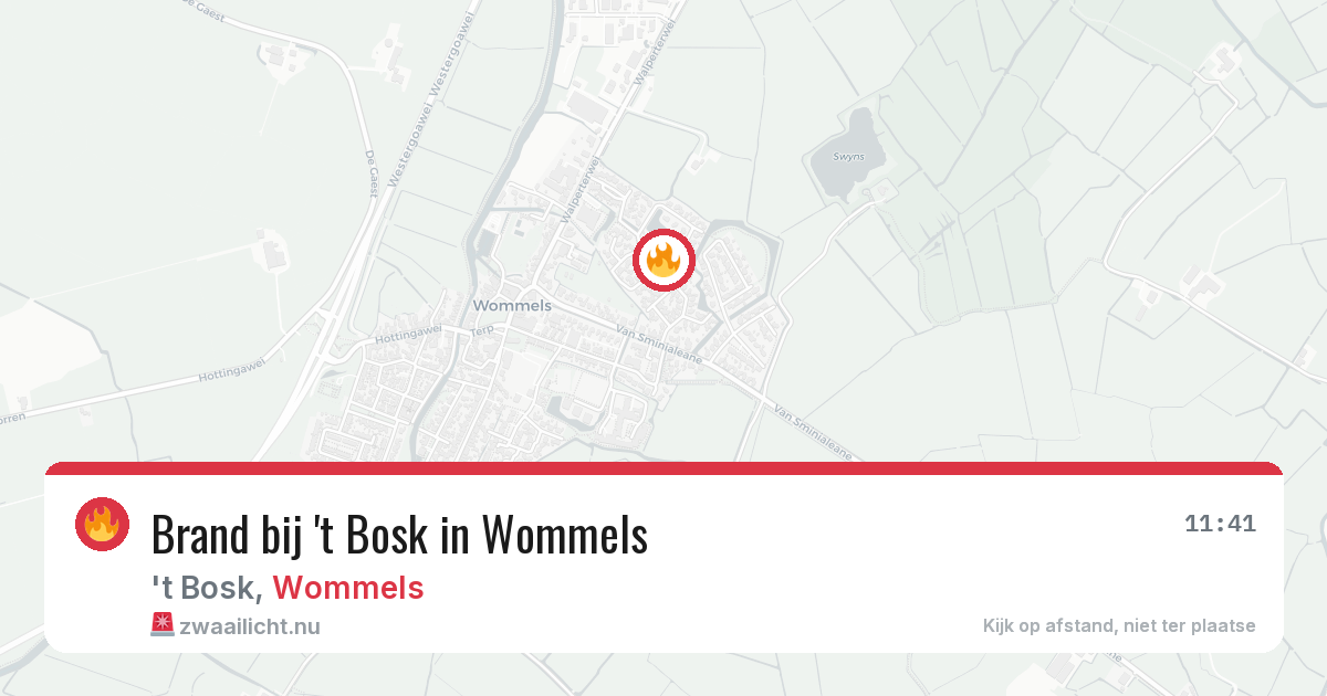 Brand bij 't Bosk in Wommels — 6 apr 2026