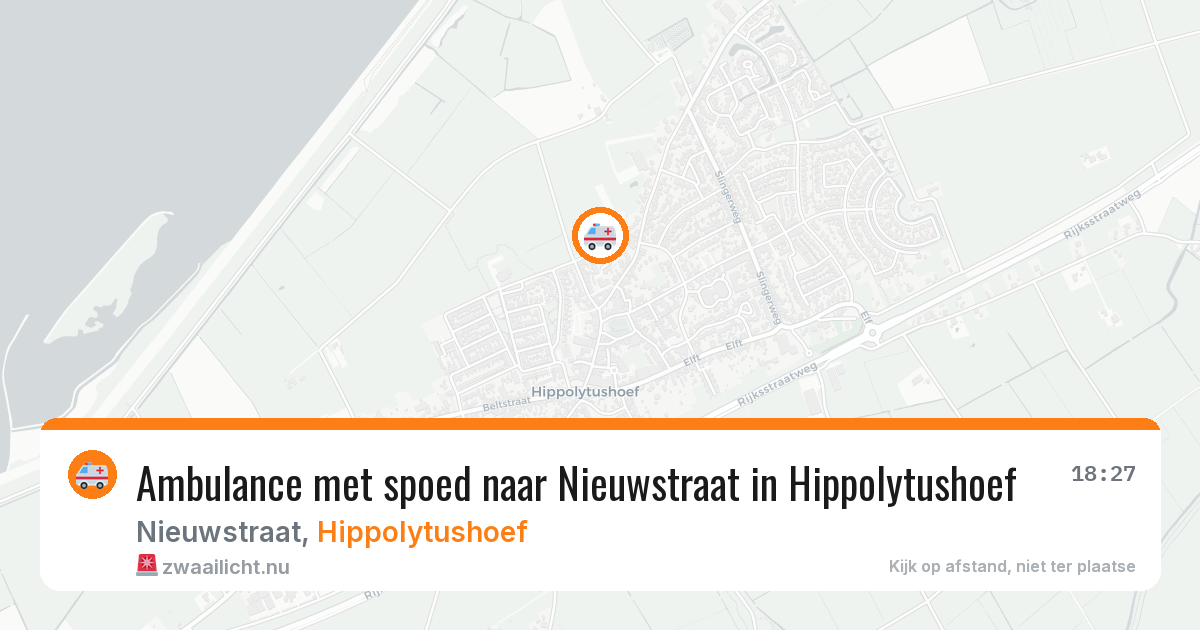 Ambulance met spoed naar Nieuwstraat in Hippolytushoef — 20 apr 2026
