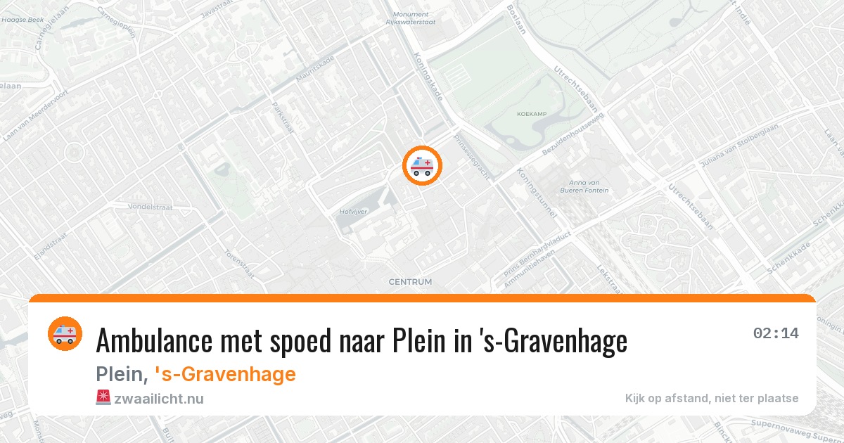 Ambulance met spoed naar Plein in 's-Gravenhage — 12 jul 2026