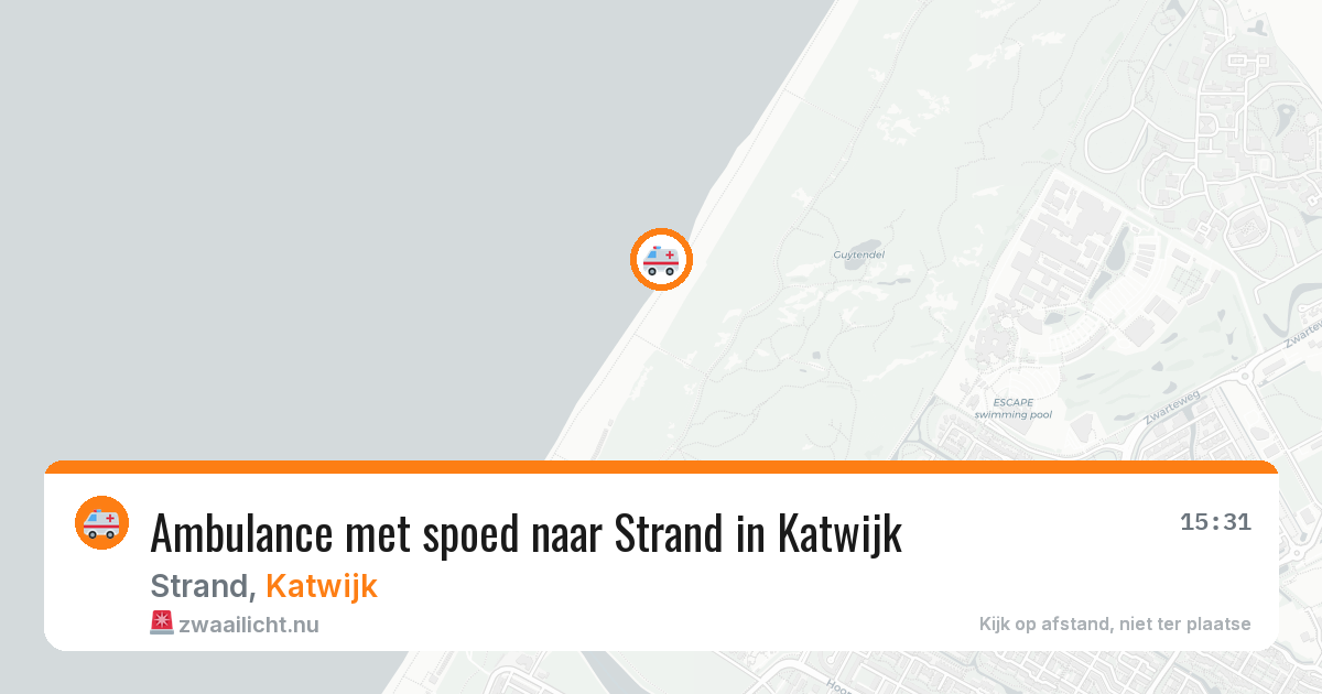 Ambulance met spoed naar Strand in Katwijk — 23 mei 2026