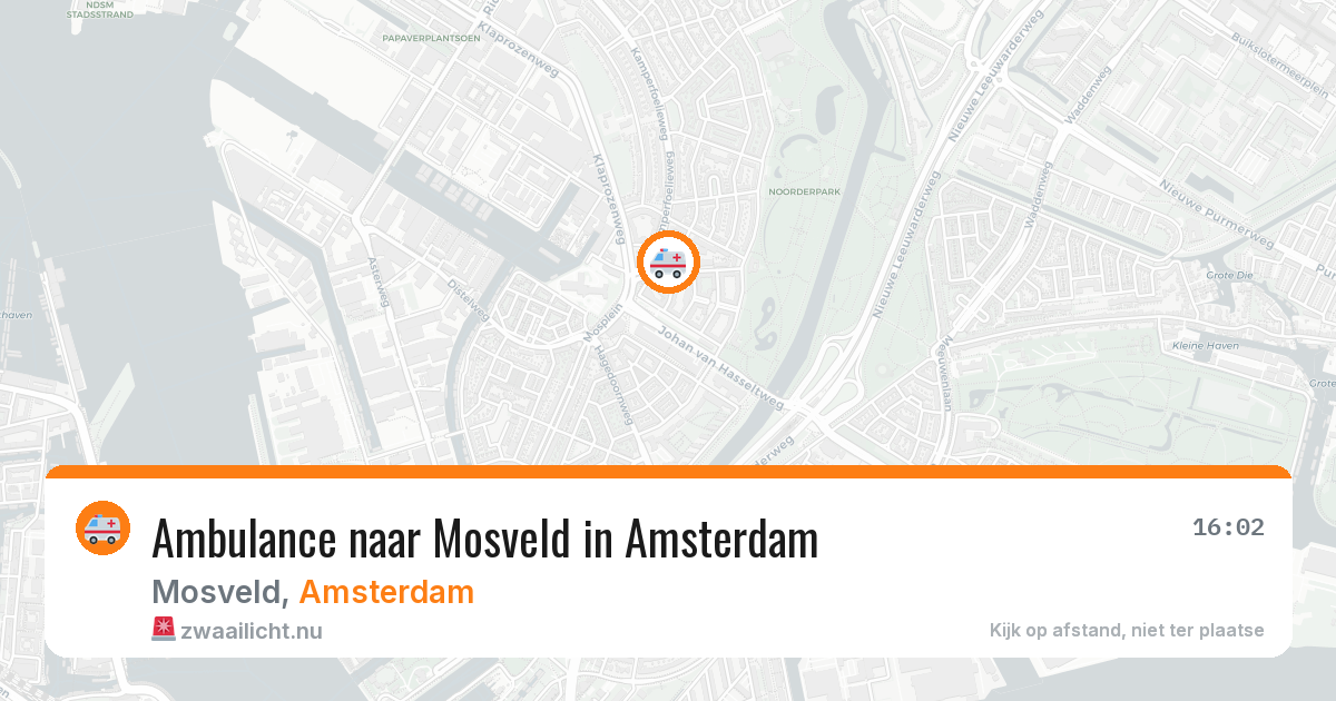 Ambulance naar Mosveld in Amsterdam — 1 apr 2026