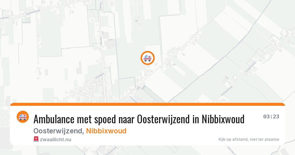 Ambulance met spoed naar Oosterwijzend in Nibbixwoud — 8 jul 2026