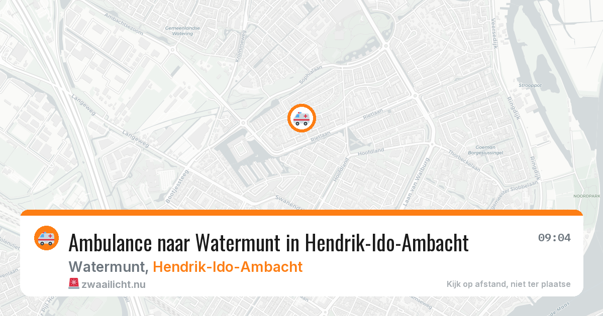 Ambulance naar Watermunt in Hendrik-Ido-Ambacht — 21 jul 2026