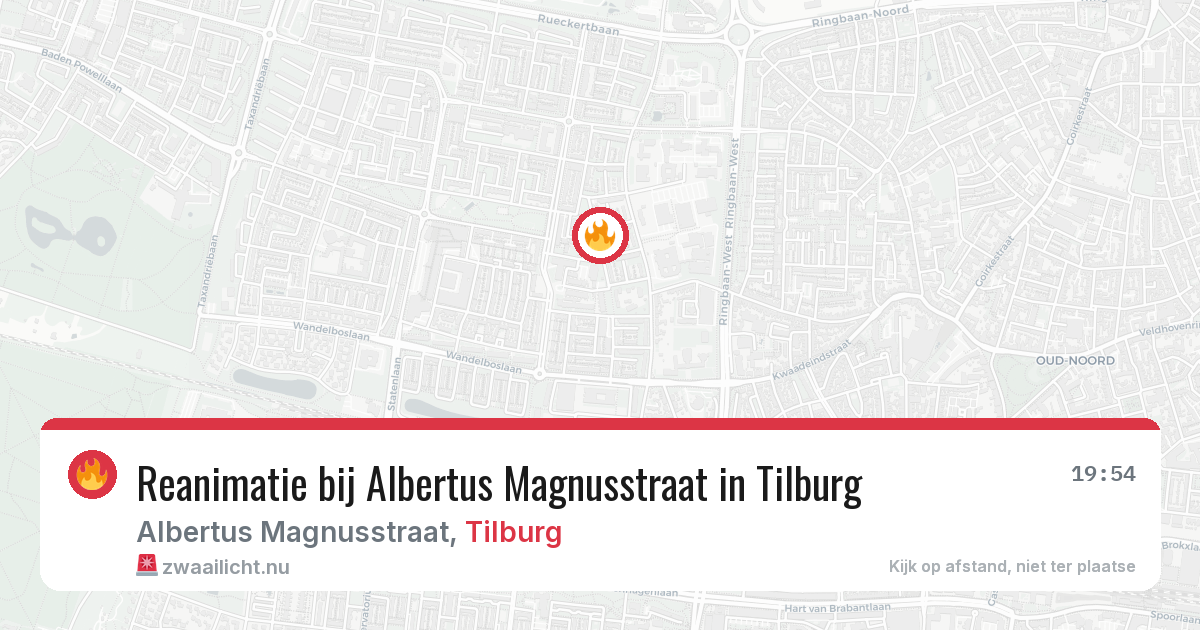 Reanimatie bij Albertus Magnusstraat in Tilburg — 6 apr 2026