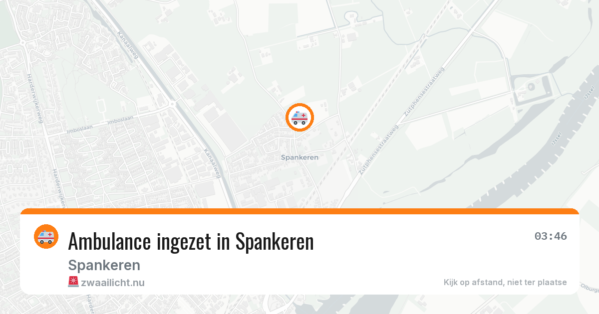 Ambulance ingezet in Spankeren — 10 jul 2026