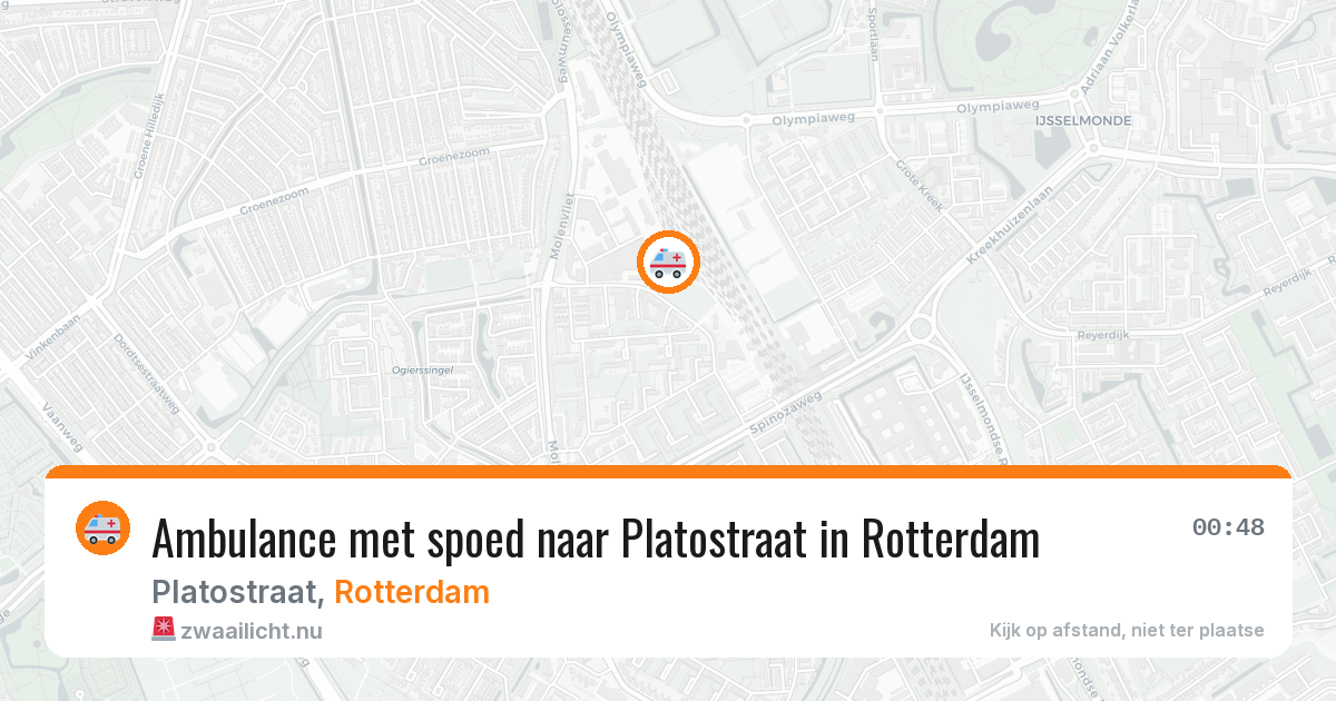 Ambulance met spoed naar Platostraat in Rotterdam — 13 apr 2026