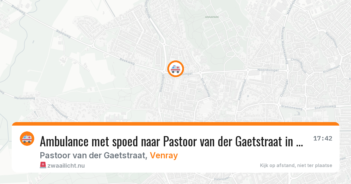 Ambulance met spoed naar Pastoor van der Gaetstraat in Venray — 14 jul 2026